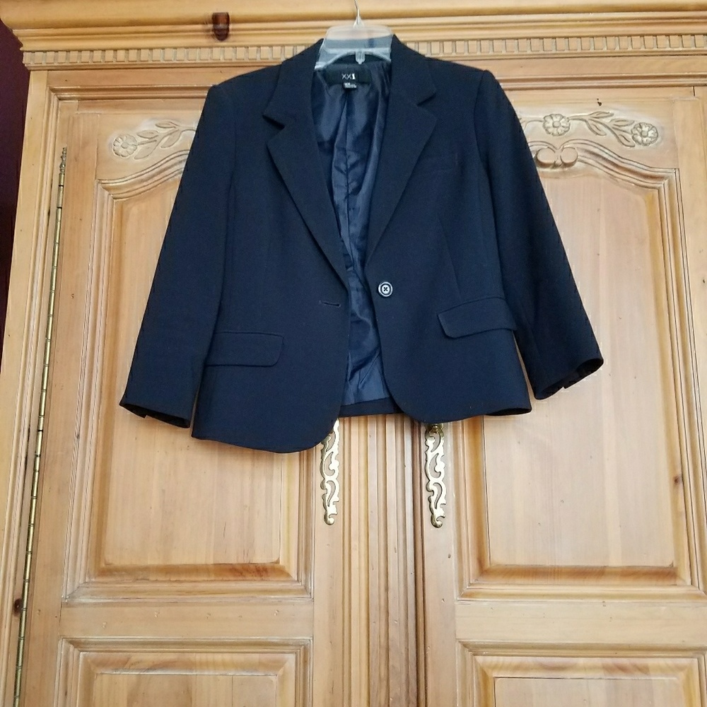 Forever 21 Cropped Navy Jacket